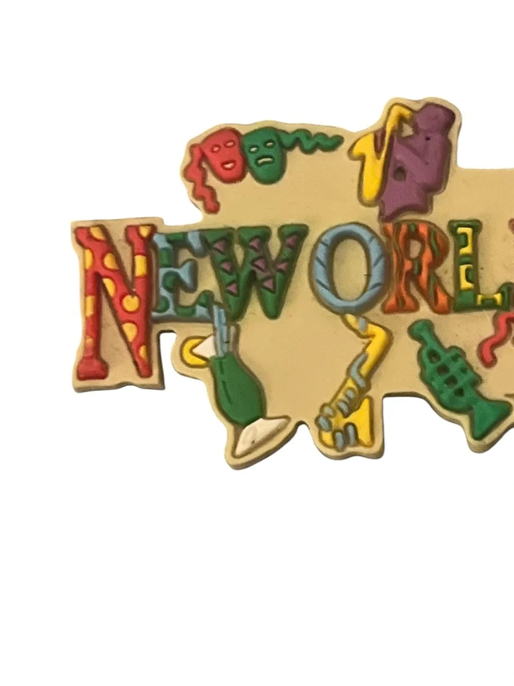 Lot of 2 New Orleans Bourbon St. Rubber Refrigerator Magnet Novelty Travel Jazz